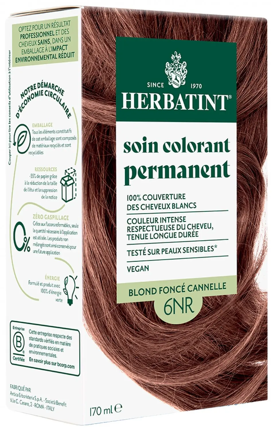 Herbatint Permanente Kleurverzorging 170 ml (Kleuren : 6NR Donker Kaneelblond)