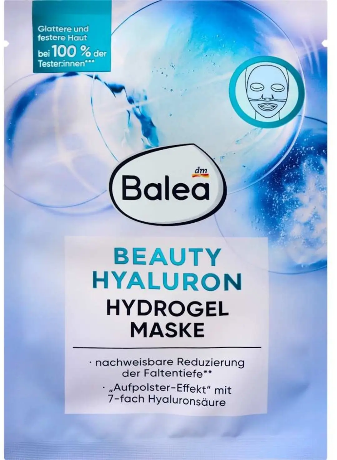 Balea hydrogel sheetmasker Beauty Hyaluron, 1 st