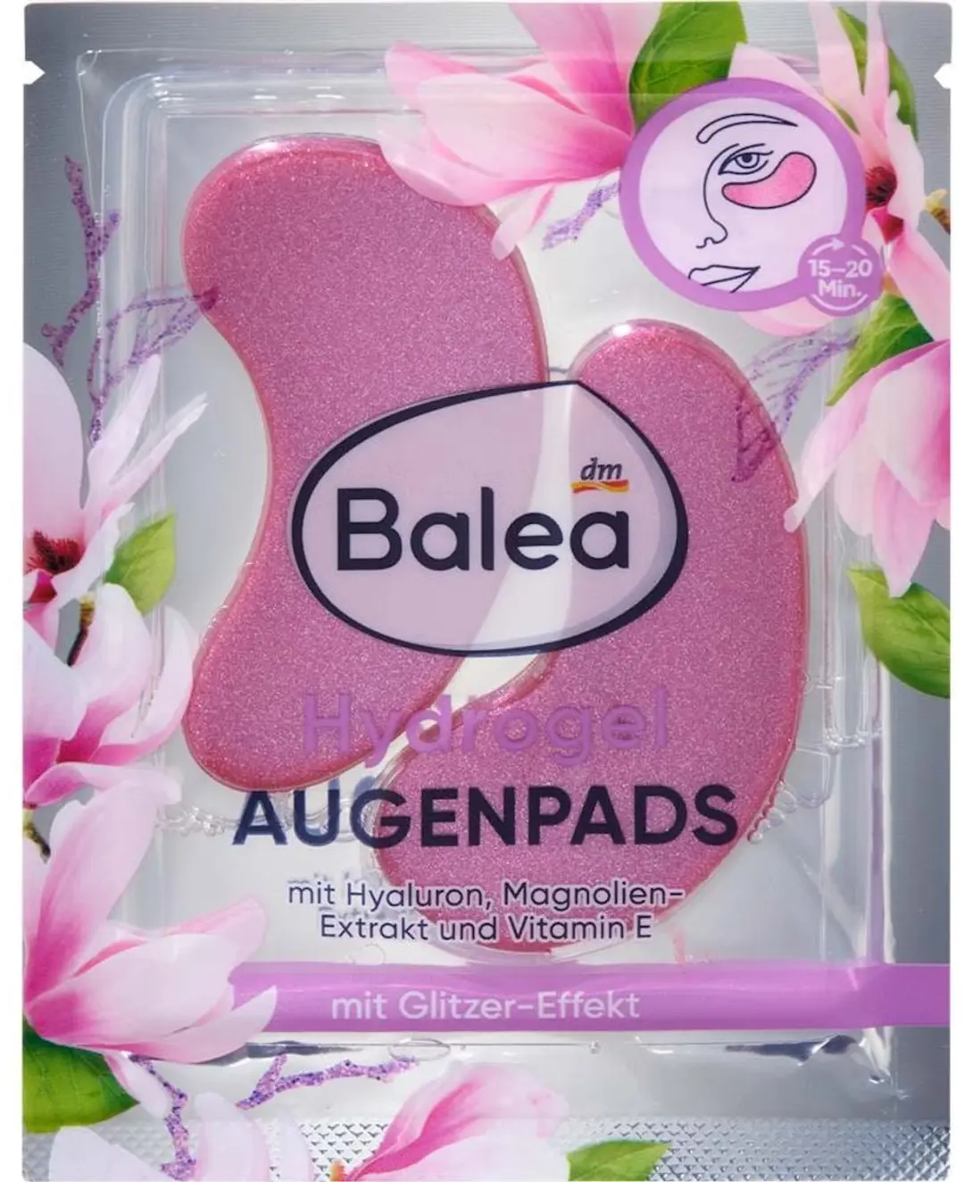 Balea hydrogel oogpads glitter, 2 st