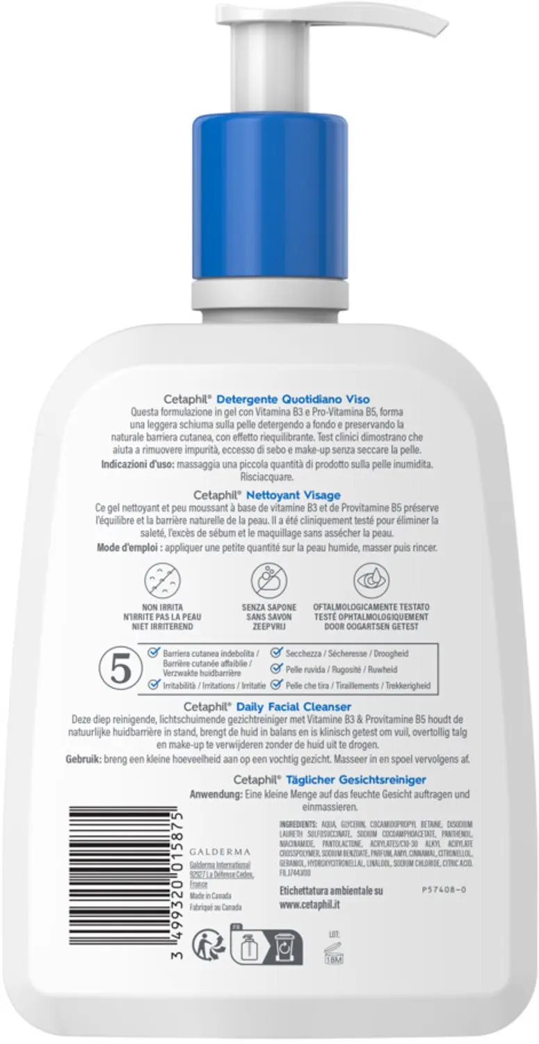 Cetaphil Daily Facial Cleanser 473ml - 12x - afbeelding 3 van 4