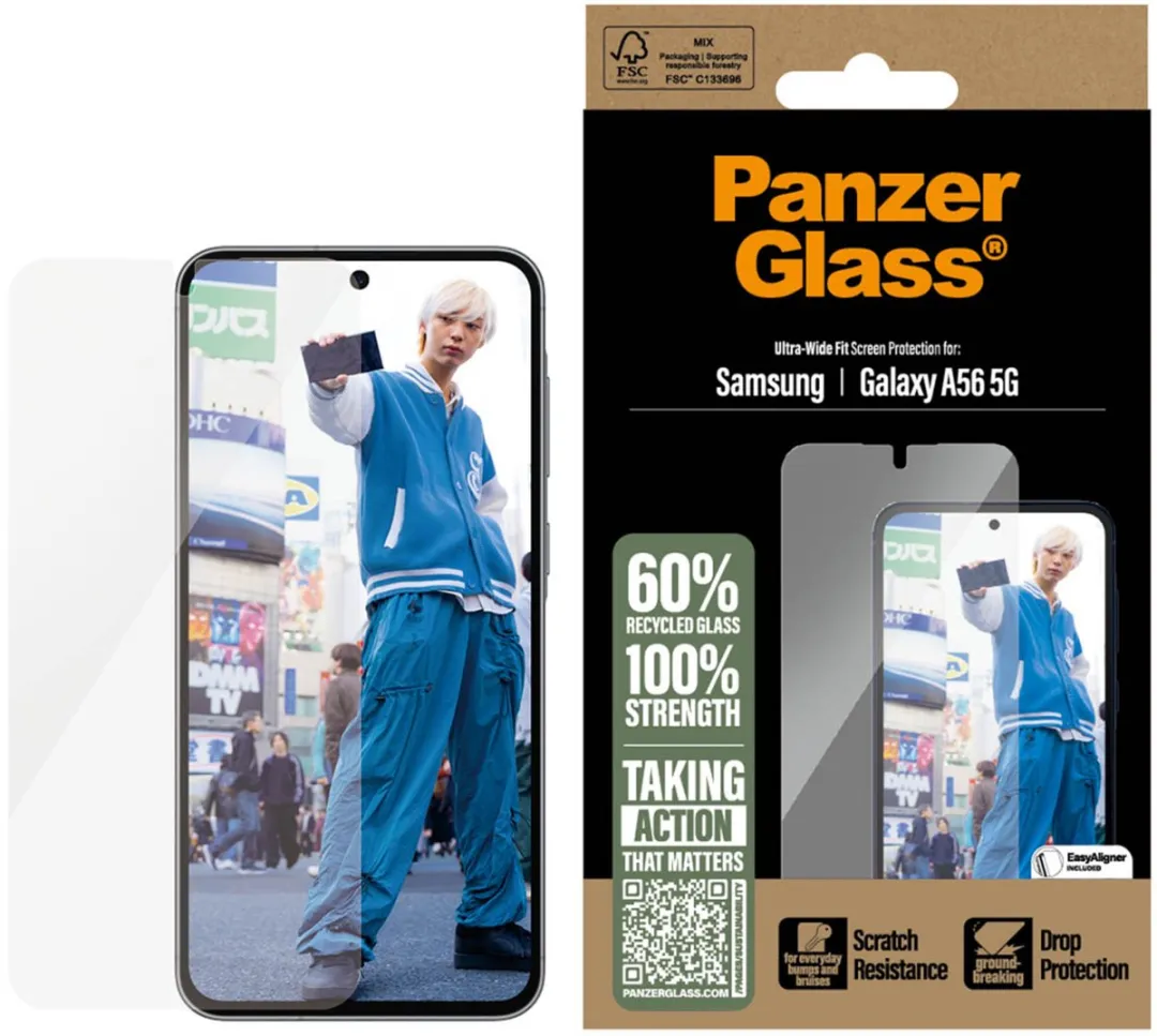 PanzerGlass Ultra-Wide Fit Screenprotector Samsung Galaxy A56 - Case Friendly