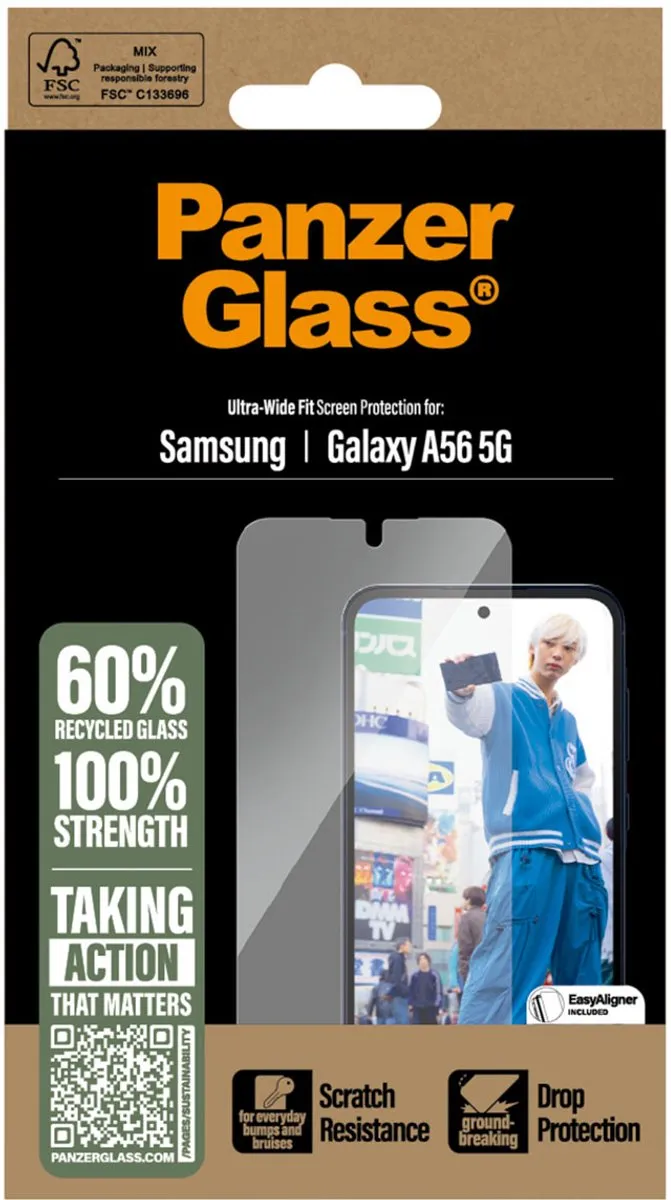 PanzerGlass Ultra-Wide Fit Screenprotector Samsung Galaxy A56