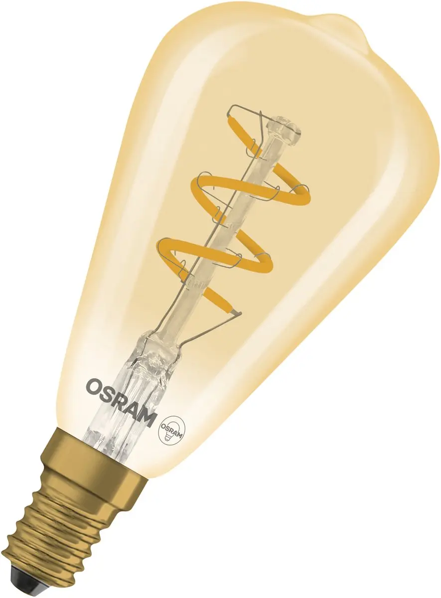 OSRAM LED lamp Edison Vintage 1906 Spiral ST48, 2,8W, E14, goud, spiraaldraad, v