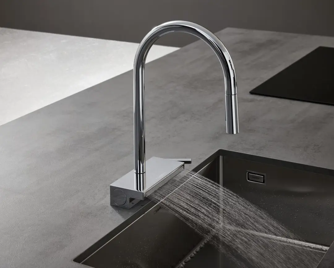 Hansgrohe Aquno Select M81 Keukenkraan 73831000 - Uittrekbare Vuistdouche - afbeelding 6 van 6