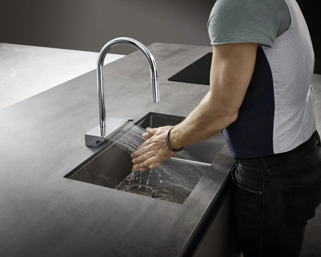 Hansgrohe Aquno Select M81 Keukenkraan 73831000 - Uittrekbare Vuistdouche - afbeelding 3 van 6
