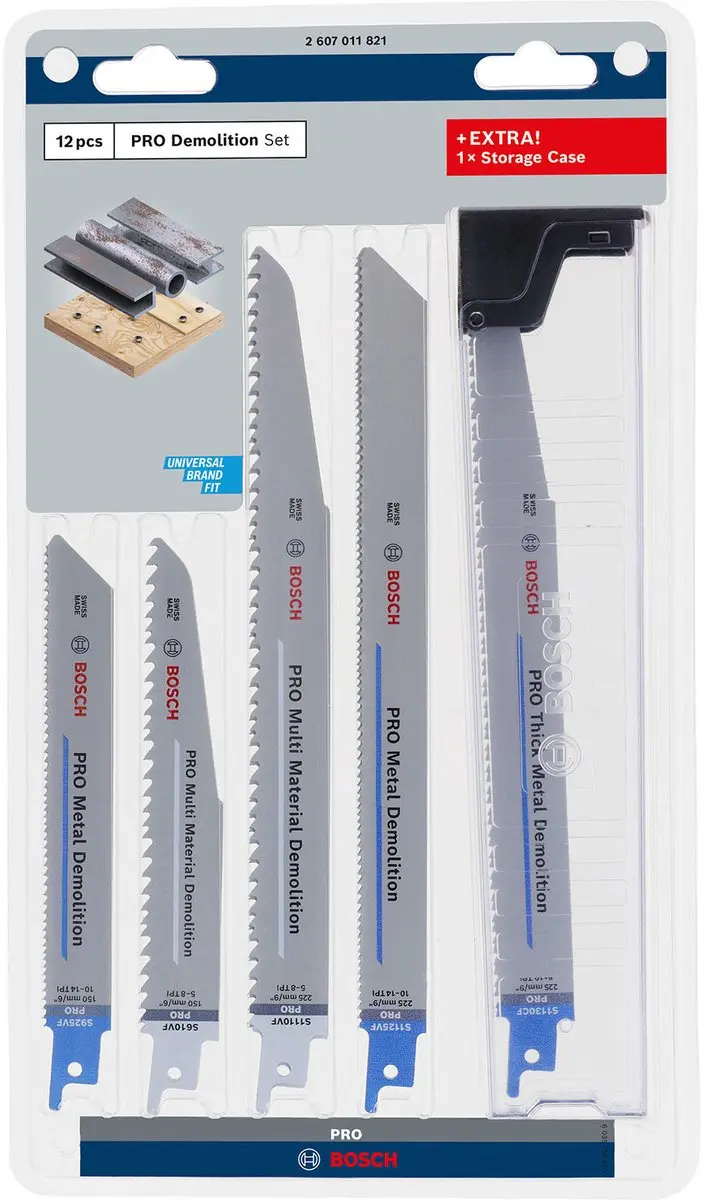 Bosch PRO Demolition Zaagbladset 2607011821 - 12-delig - afbeelding 4 van 4