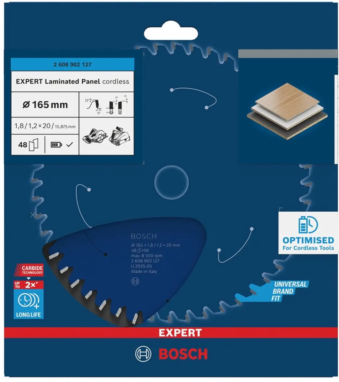Bosch Professional EXPERT 2608902127 Cirkelzaagblad 165mm - afbeelding 5 van 5