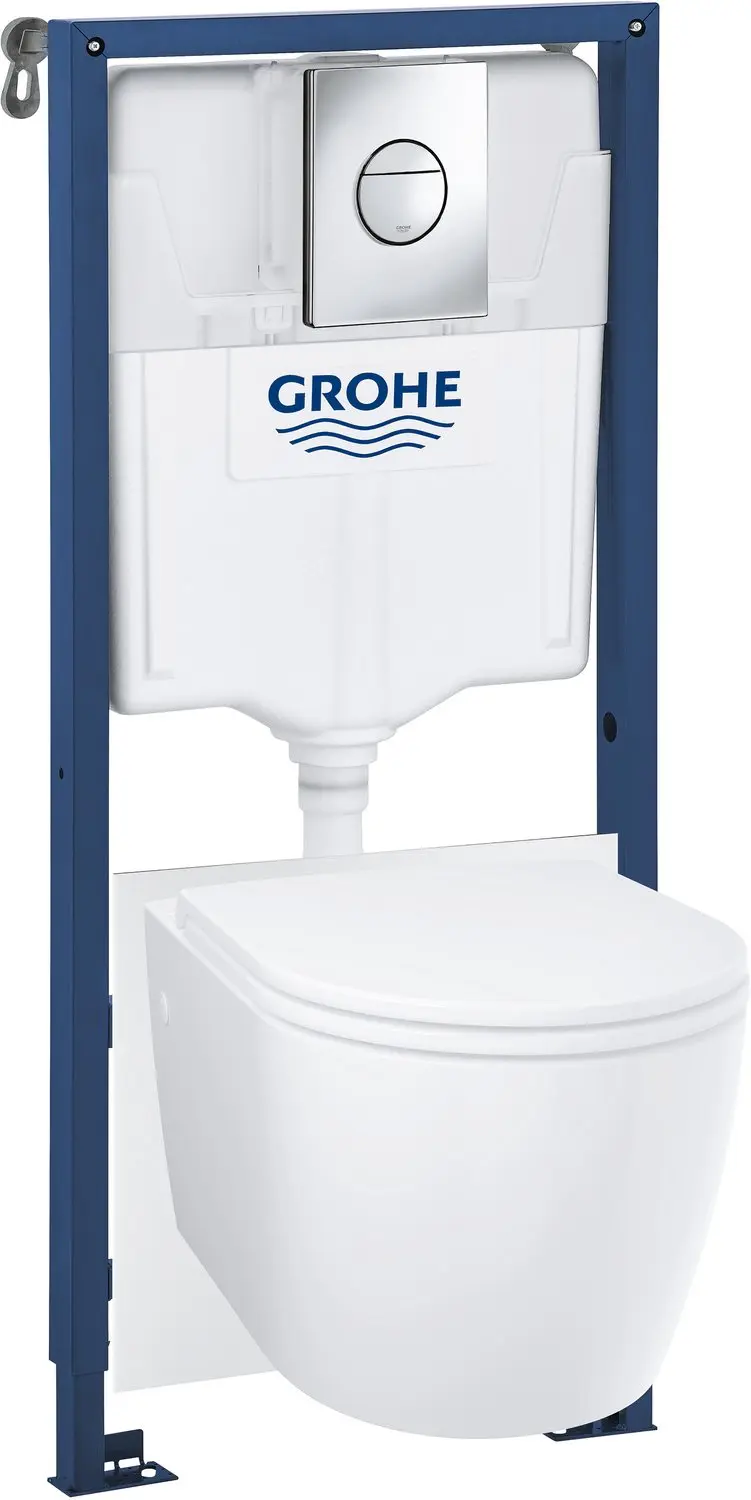 GROHE Solido Start Round Toiletset Rimless - Chroom - afbeelding 2 van 6