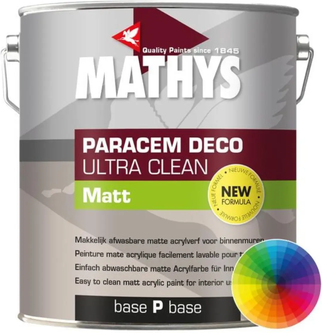 Mathys Paracem Deco Ultra Clean Matt - 4 l - 10 m²/l - Wit - Afwerkingslaag