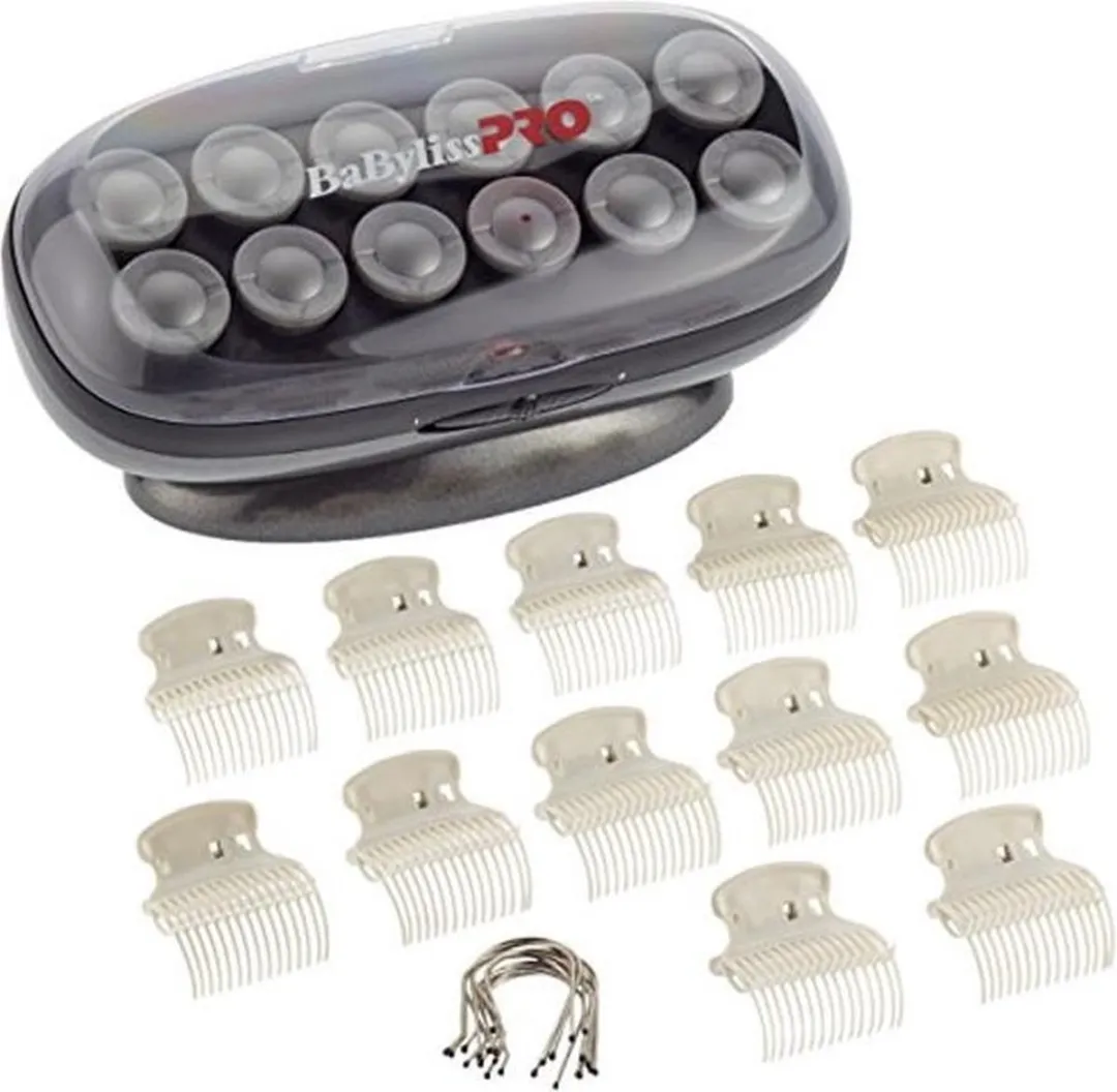 BaBylissPRO Ceramic Jumbo Rollers BAB3025E - 12 Stuks - Zwart