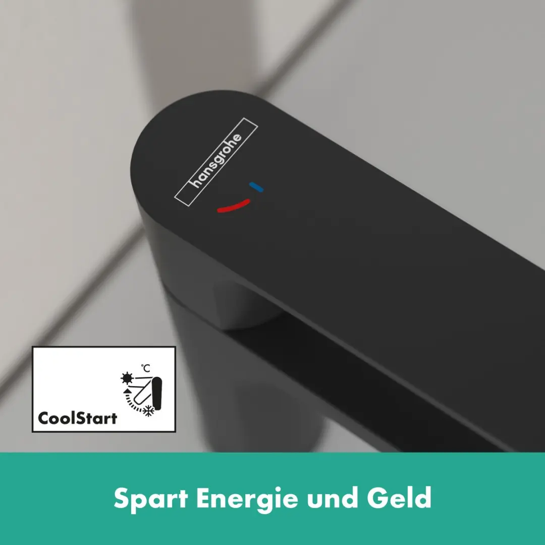 Hansgrohe Rebris S 80 72586670 Wastafelkraan - Mat Zwart - afbeelding 5 van 6