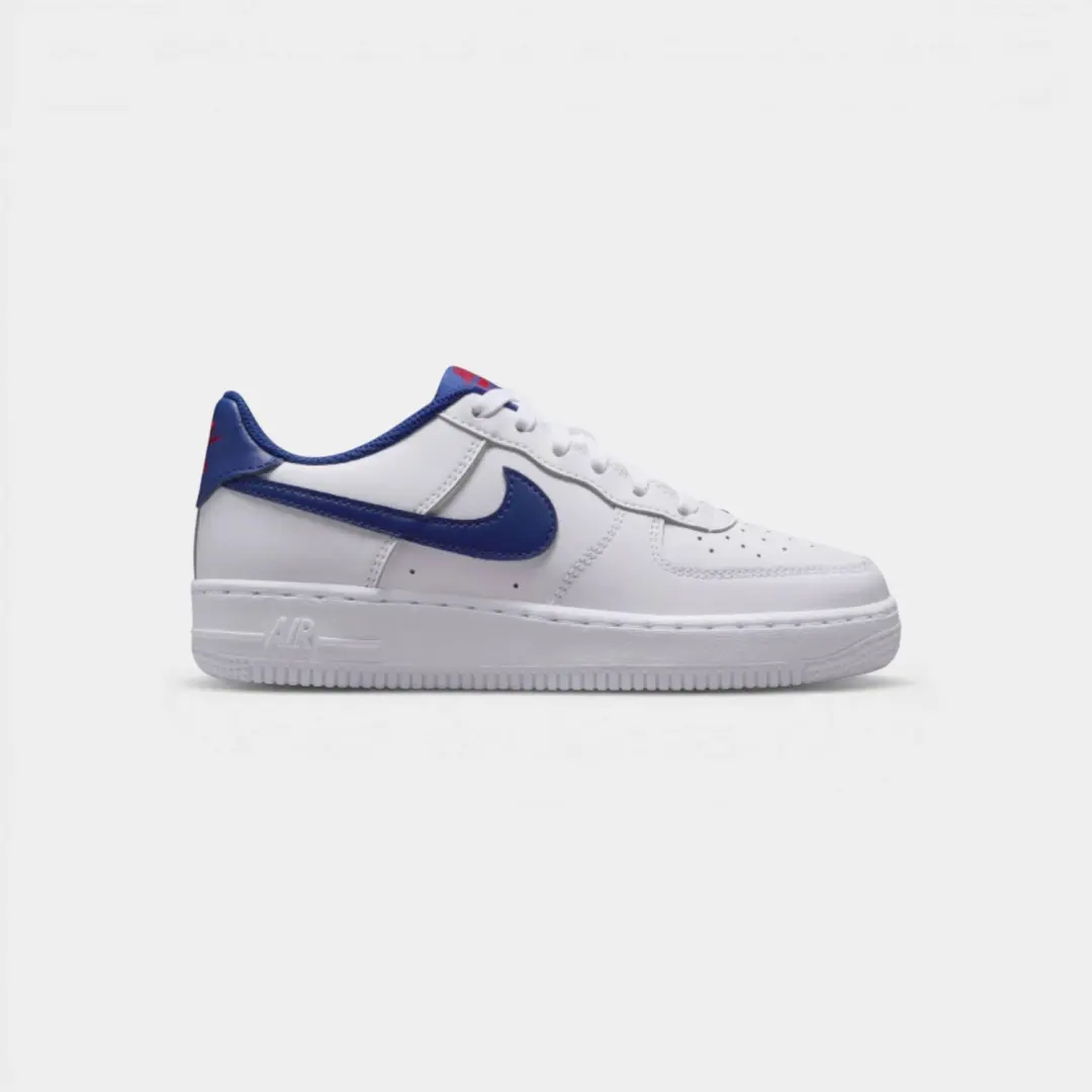 Nike Air Force 1 White Deep Royal Blue GS