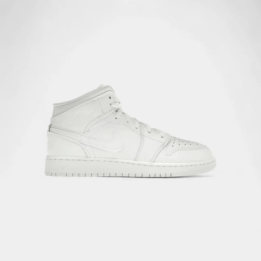 Jordan 1 Mid Triple White (2023) (GS)