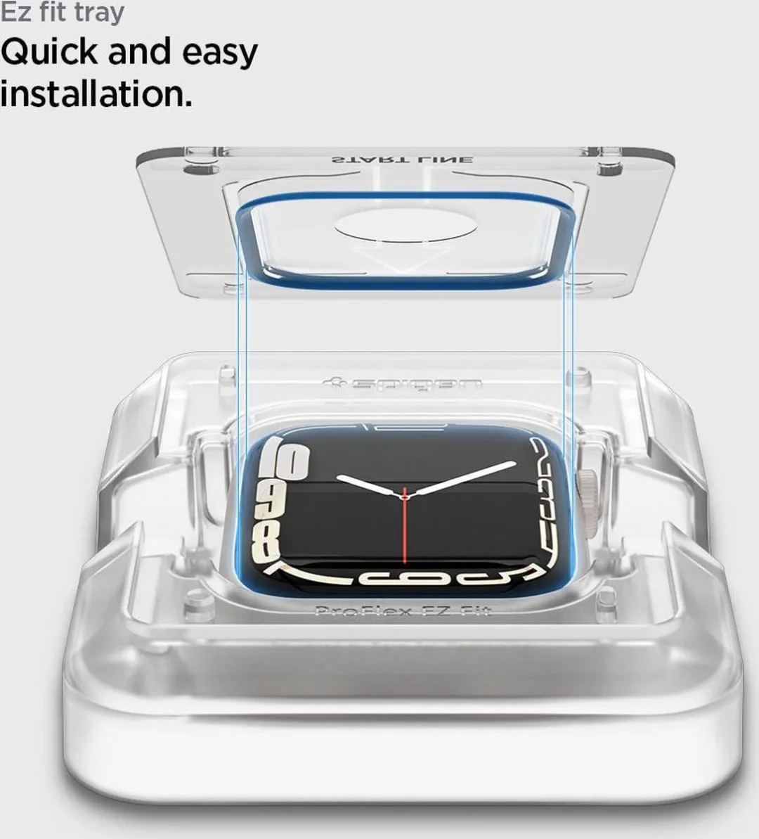 Spigen Proflex EZ FIT Apple Watch 41mm - 2 Stuks - Zwart