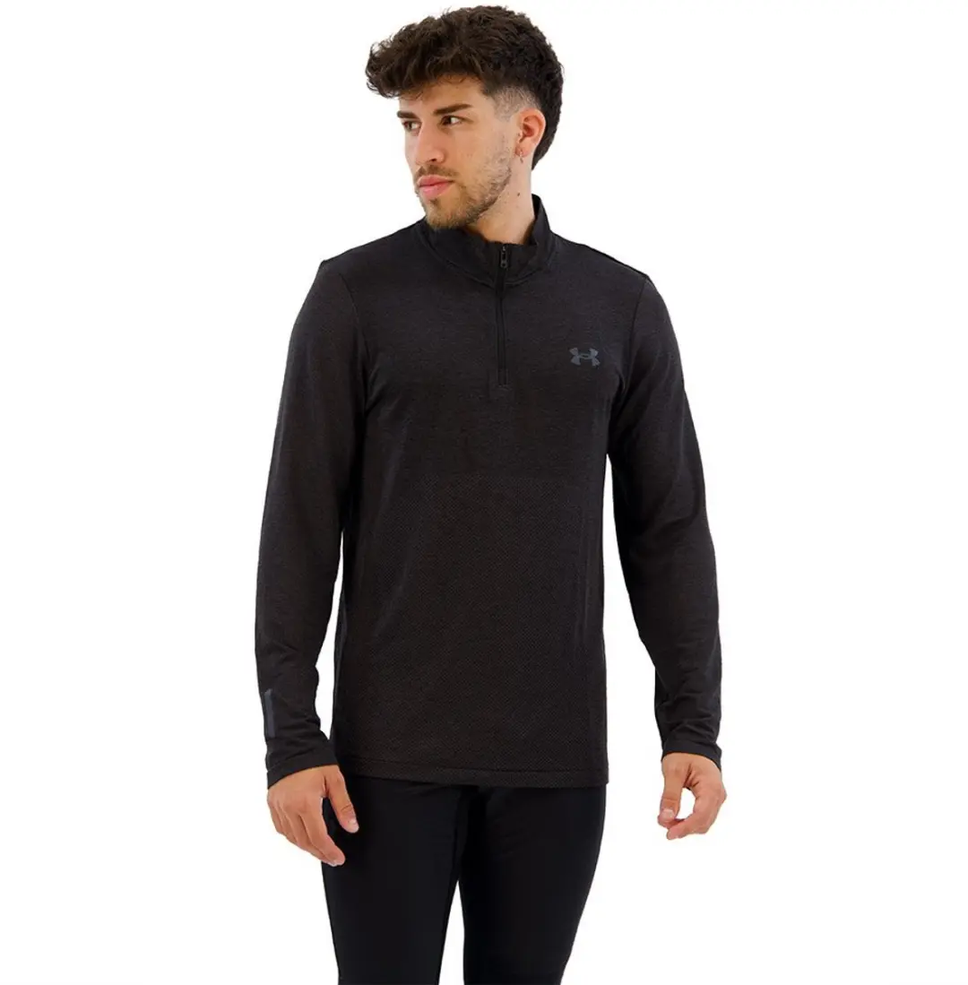 Under Armour UA Seamless Stride 1/4 Zip - XL - Zwart - afbeelding 5 van 6