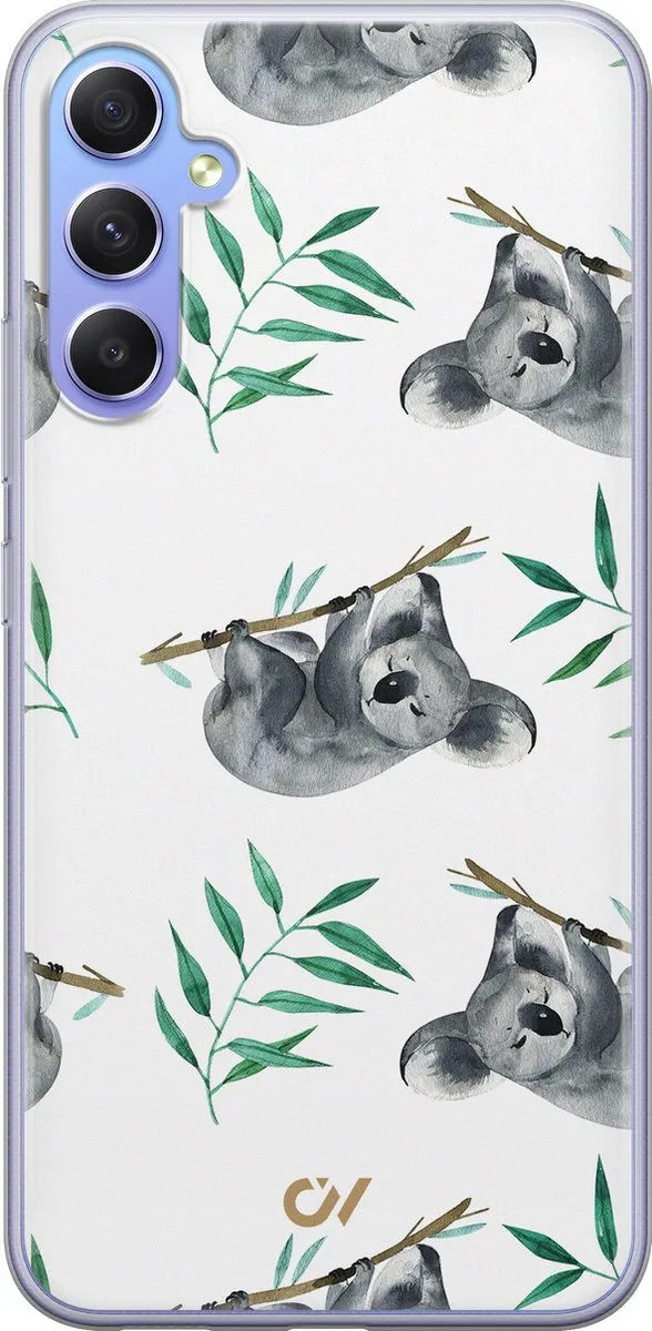 Casevibes Samsung Galaxy A34 Hoesje Koala Print