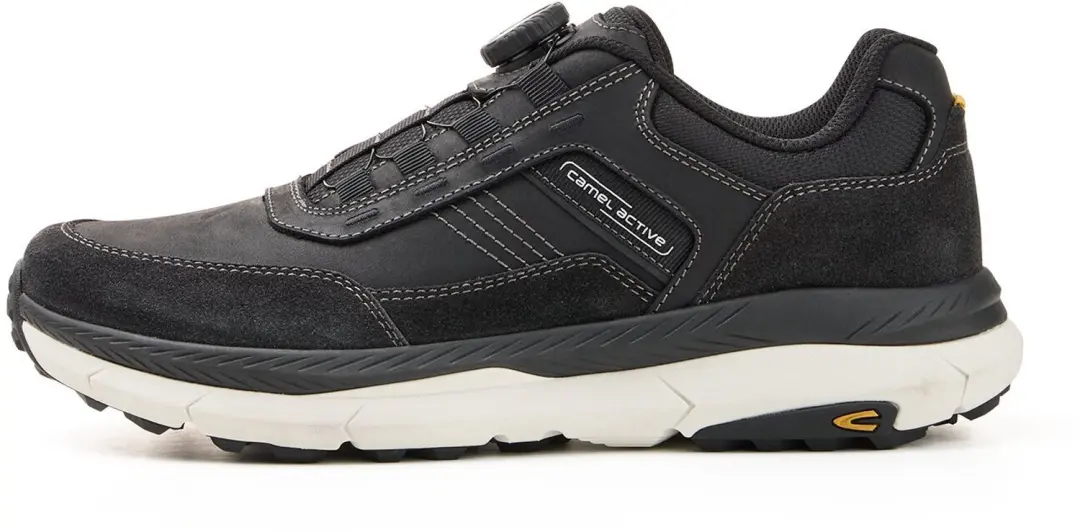 camel active Leren sneakers met textielvoering