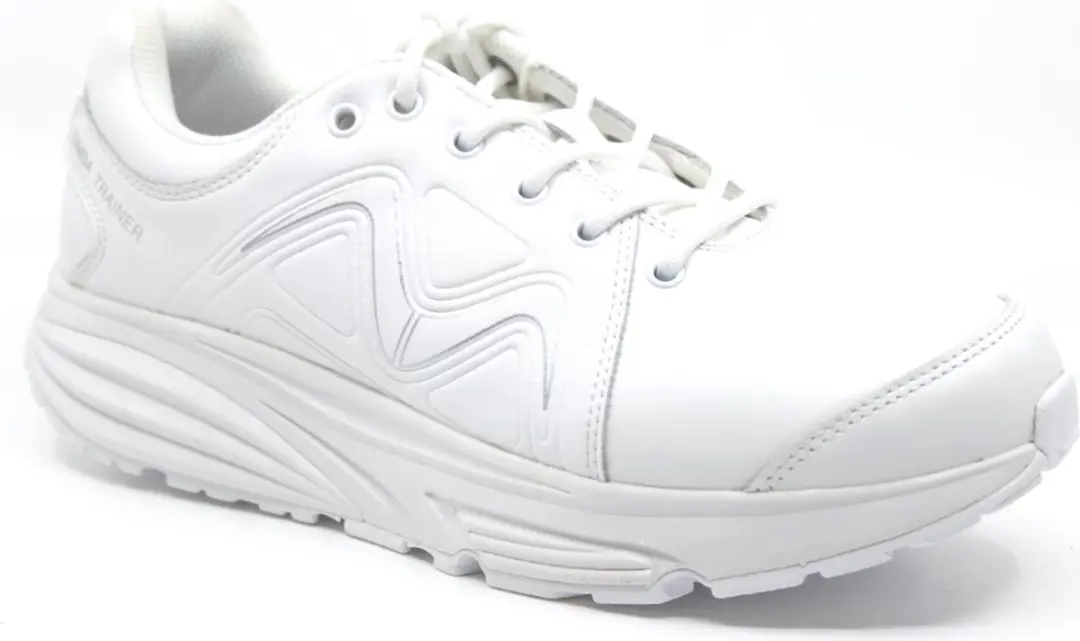 MBT, SIMBA TRAINER W White/Silver, 700861-409F, Wit kleurige sneaker met een ron