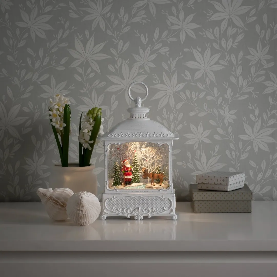 Konstsmide LED Sneeuwlantaarn Kerstman & Eland - Warm Wit