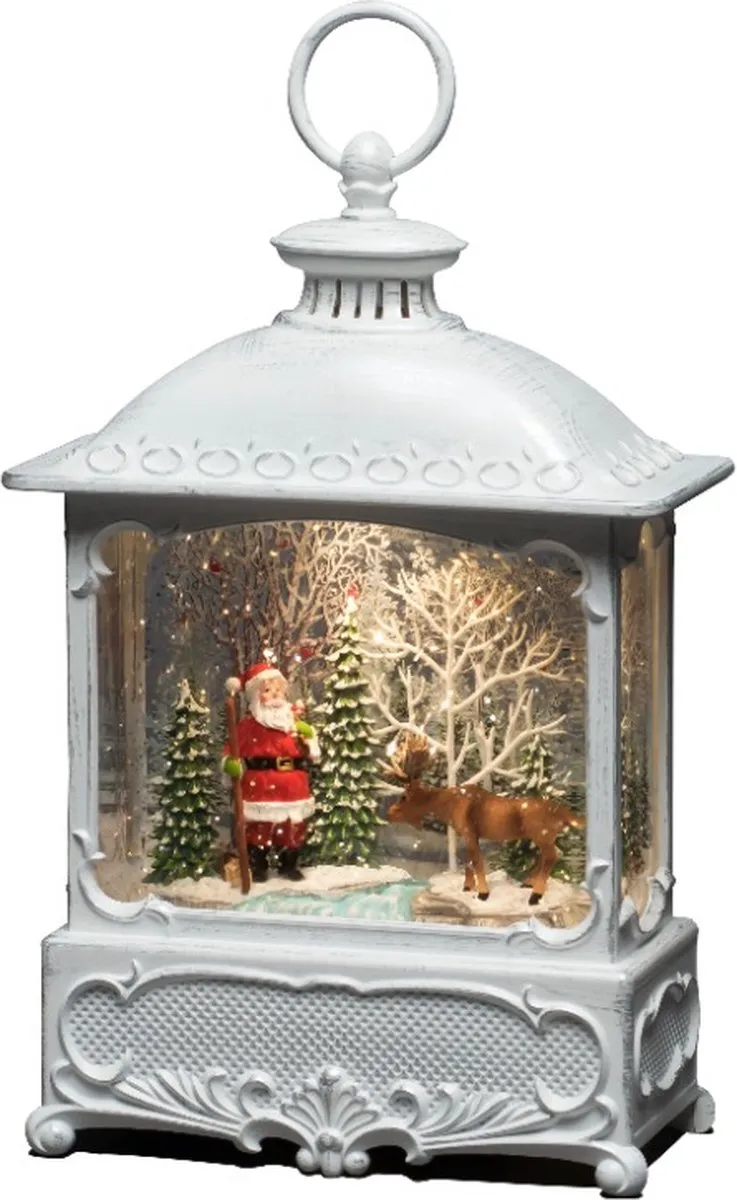 Konstsmide LED Sneeuwlantaarn Kerstman & Eland - Warm Wit