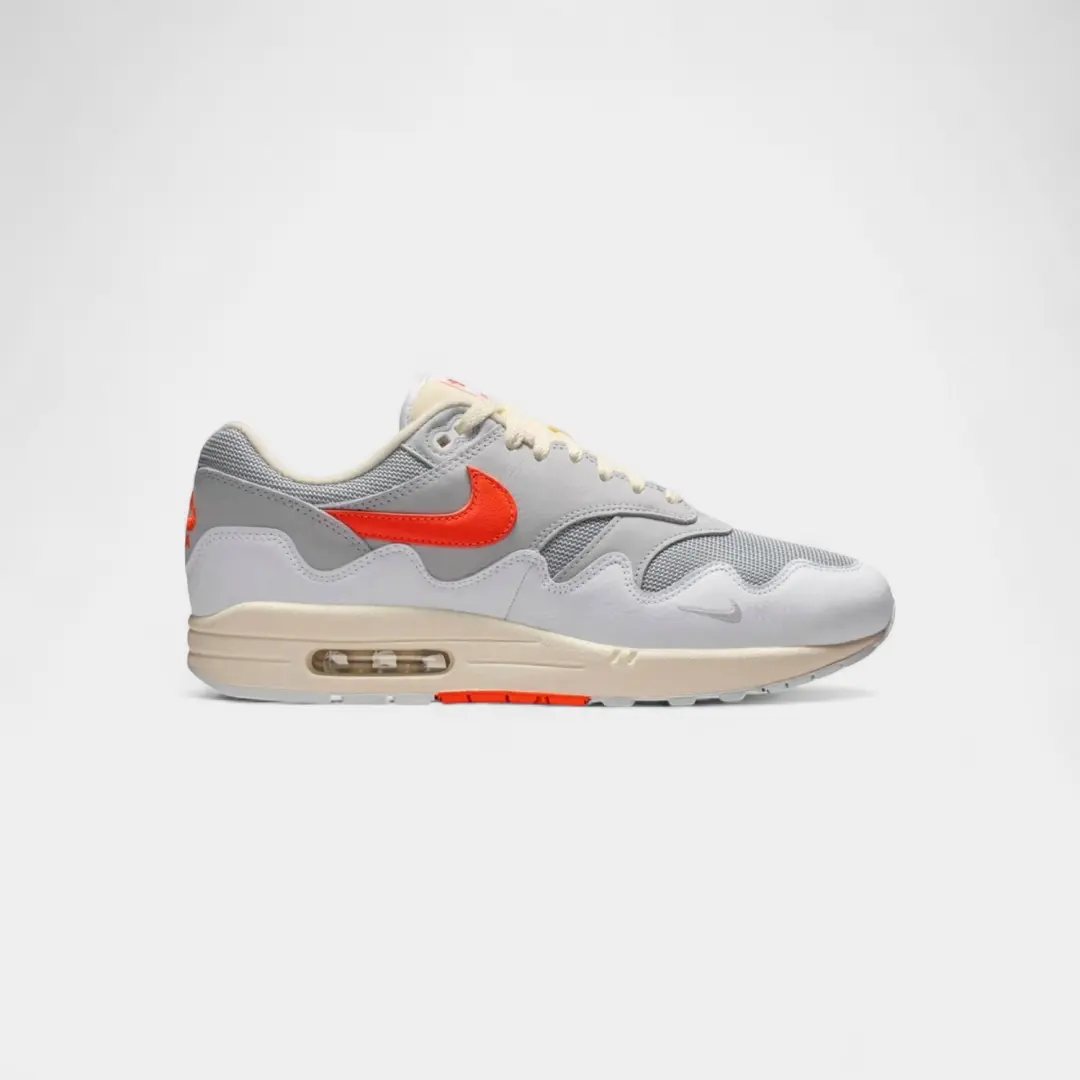 Nike Air Max 1 Patta Waves White Hyper Crimson (With Bracelet)