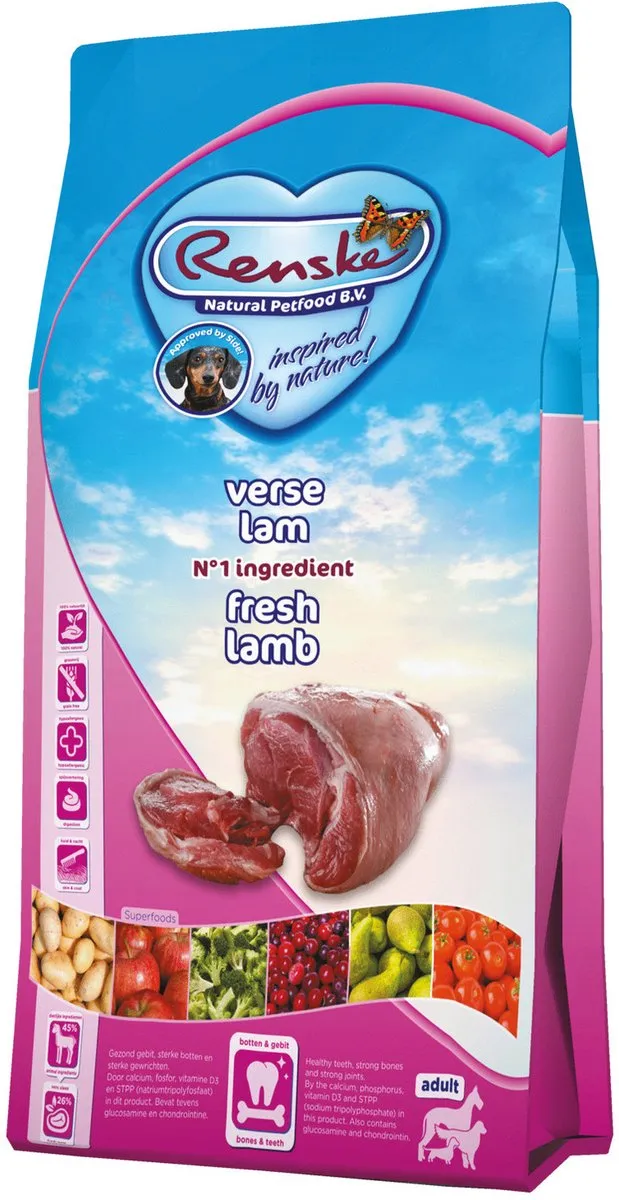 Renske Adult Lam Hondenvoer Graanvrij 2kg
