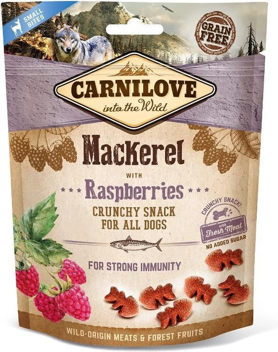 Carnilove Mackerel met Frambozen Hondensnacks 200g - afbeelding 2 van 4