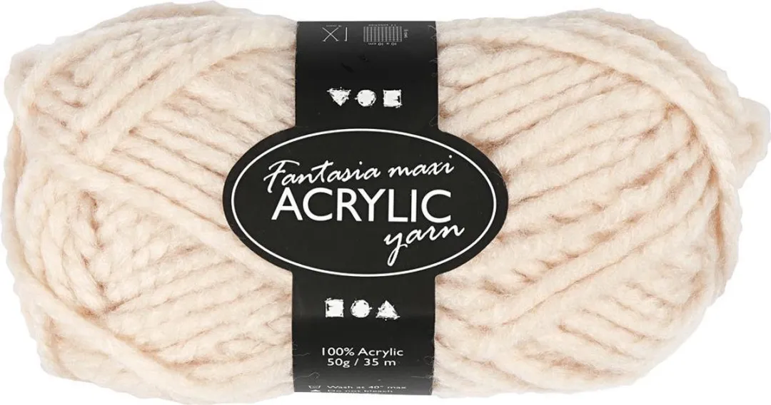 Creativ Company Creotime Acrylgaren Beige 50g