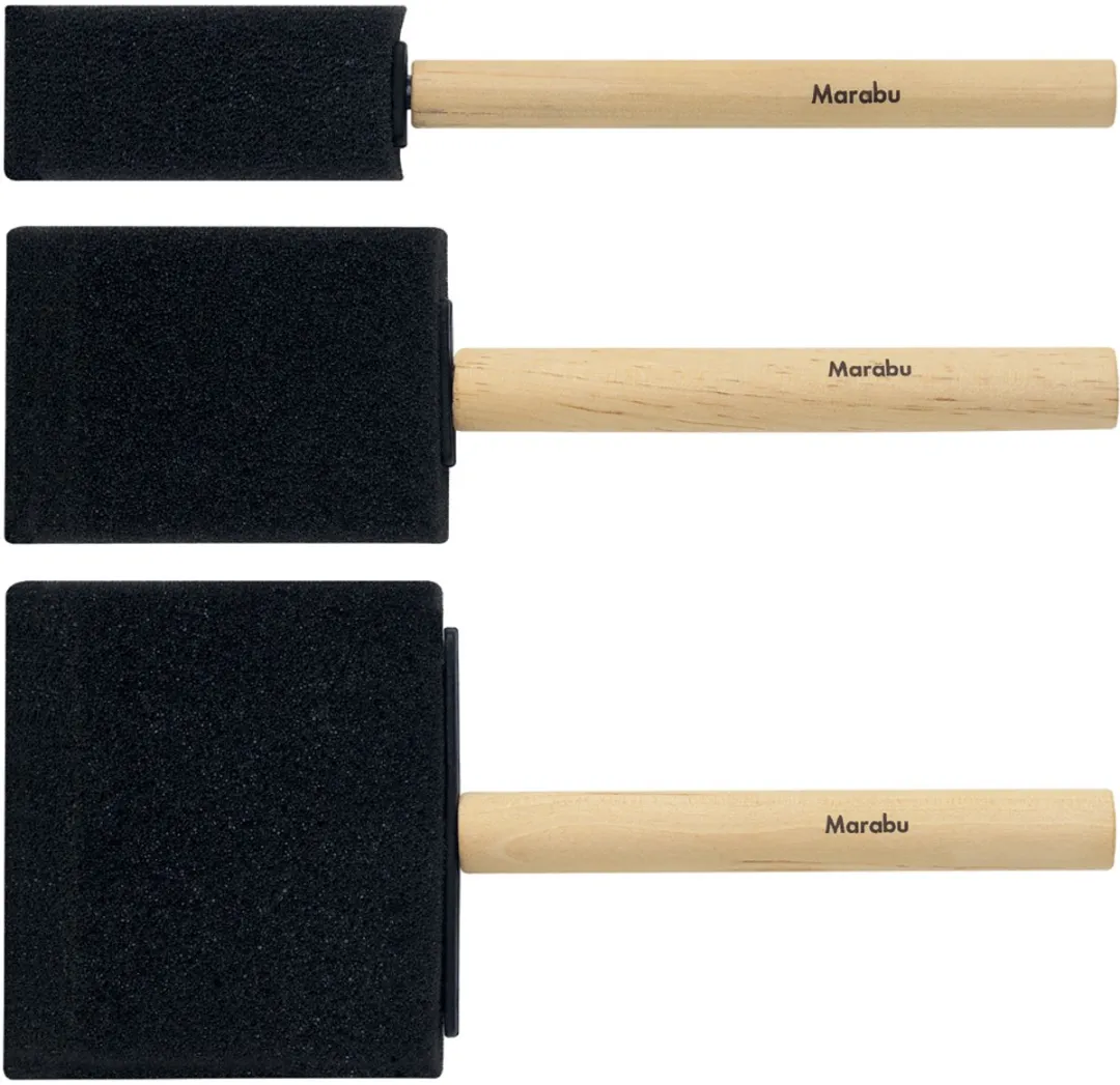 Marabu Foam Penseel - Hout/Zwart