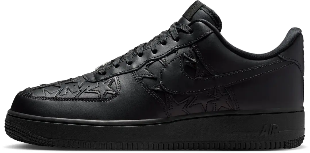 Nike Air Force 1 Low LV8 Sneakers - Triple Black Stars - afbeelding 5 van 6