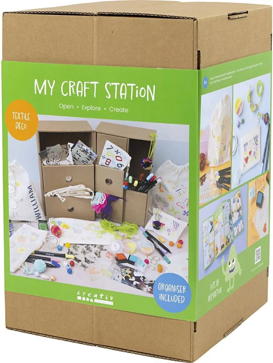 Creativ Company Mijn Knutselstation Textieldecoratie - Meerkleurig