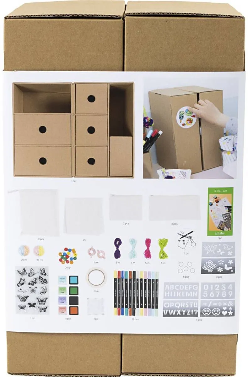 Creativ Company Mijn Knutselstation Textieldecoratie - Meerkleurig