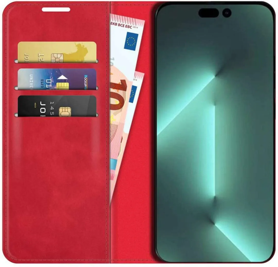 Just in Case Wallet Case Magnetic iPhone 14 Pro - Rood