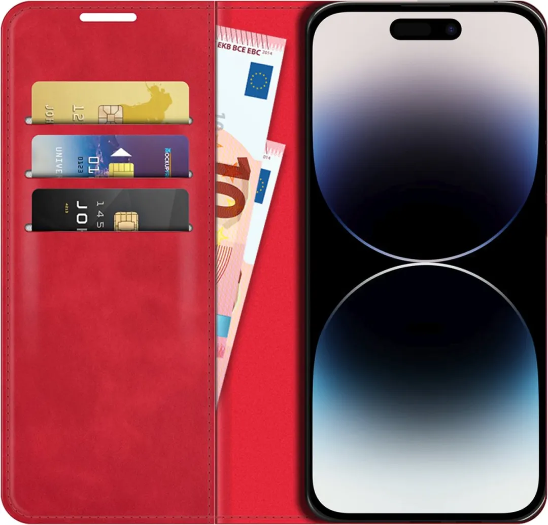 Just in Case Wallet Case Magnetic iPhone 14 Pro - Rood