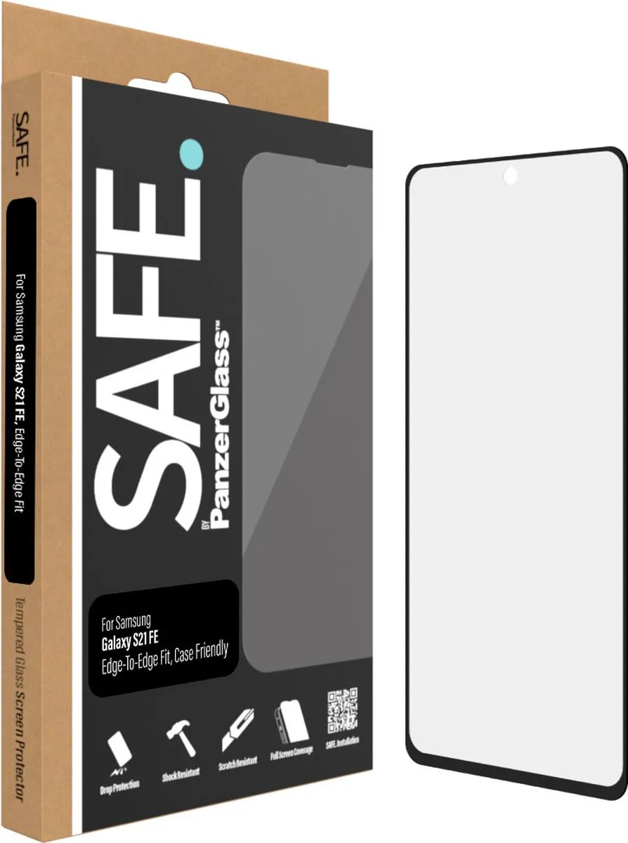 PanzerGlass Edge-to-Edge Schermbeschermer Gehard Glas - Samsung Galaxy S21 FE - Zwart Frame