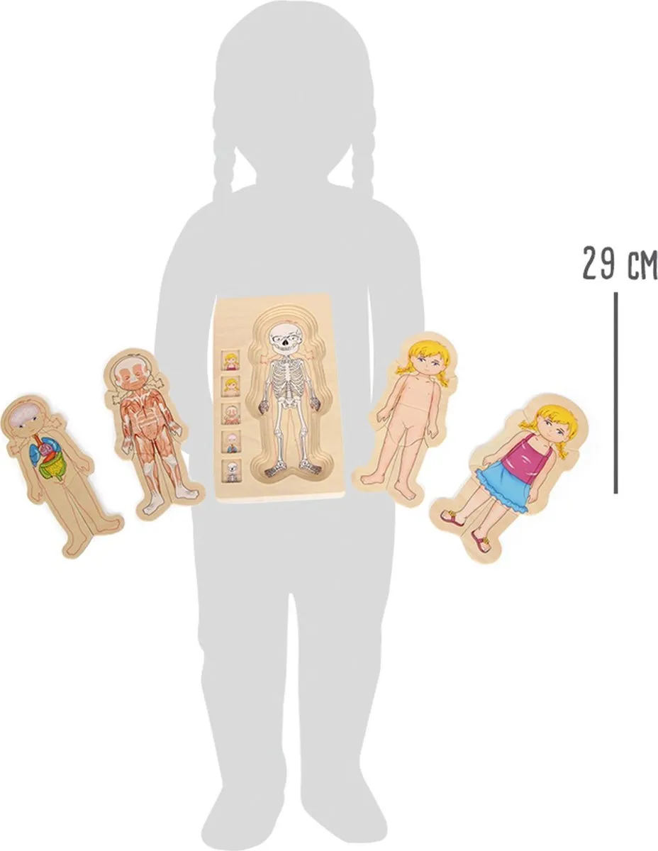 Small Foot Houten Lichaamspuzzel Meisje 29-delig - afbeelding 6 van 6