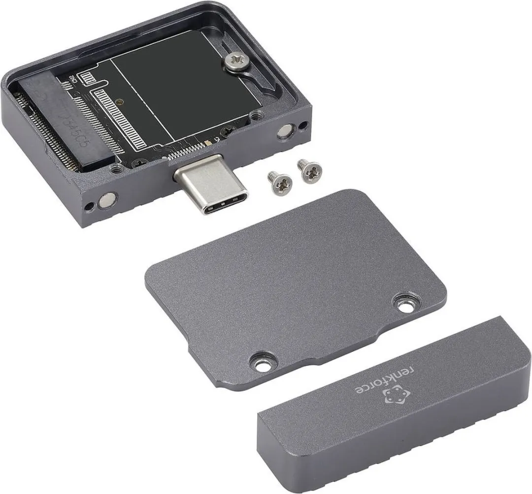 Renkforce RF-6332596 M.2 SSD-behuizing USB-C 3.2 Gen 2 - Grijs
