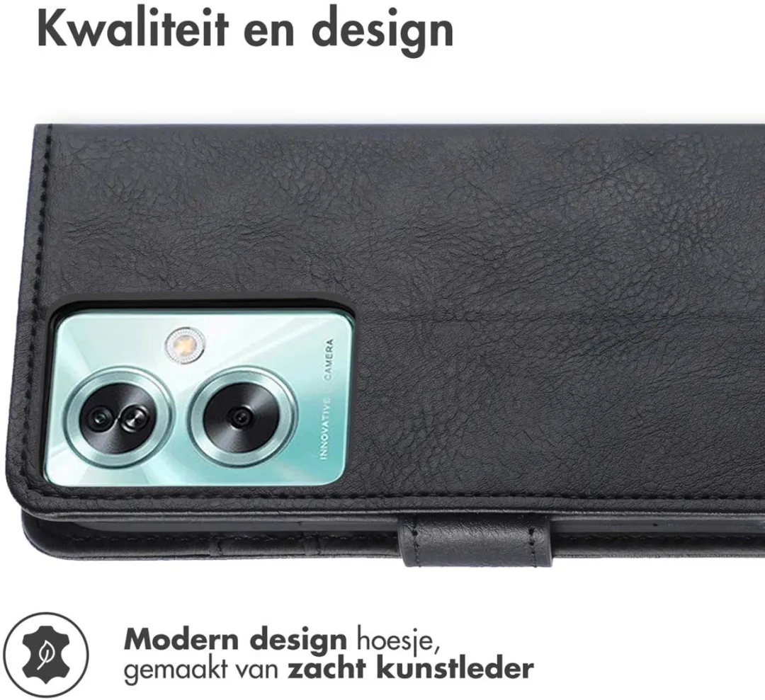 Imoshion Hoesje Oppo A79 - 3 Pasjes - Zwart