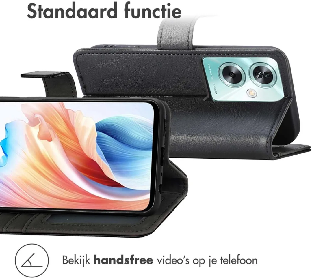 Imoshion Hoesje Oppo A79 - 3 Pasjes - Zwart