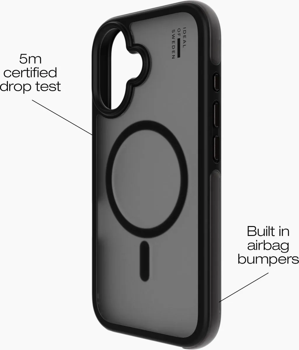 iDeal of Sweden Ideal Bumper Case iPhone 16 Plus - IDBPCMS-I2467-01 - Ideal Bumper Black - afbeelding 6 van 6