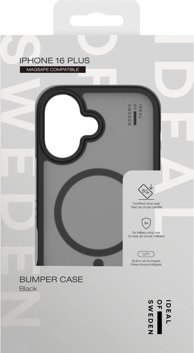 iDeal of Sweden Ideal Bumper Case iPhone 16 Plus - IDBPCMS-I2467-01 - Ideal Bumper Black - afbeelding 4 van 6