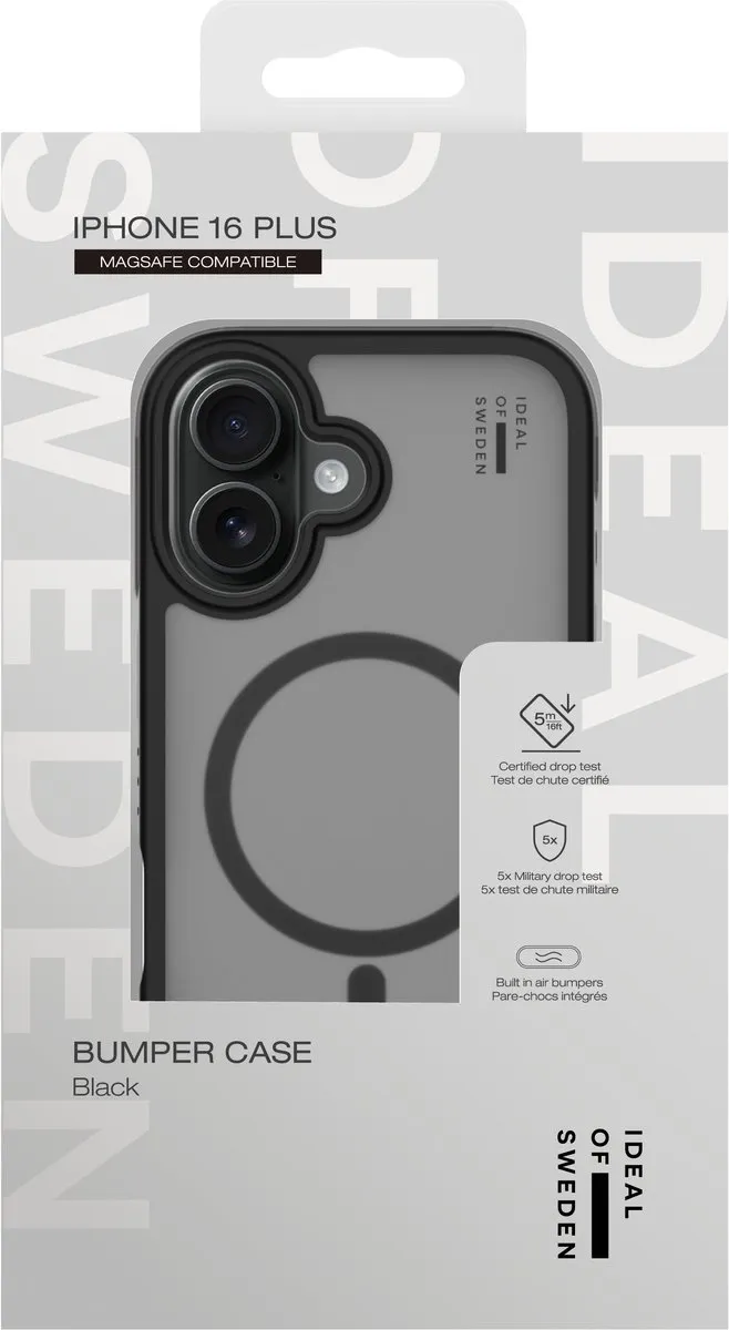 iDeal of Sweden Ideal Bumper Case iPhone 16 Plus - IDBPCMS-I2467-01 - Ideal Bumper Black - afbeelding 3 van 6
