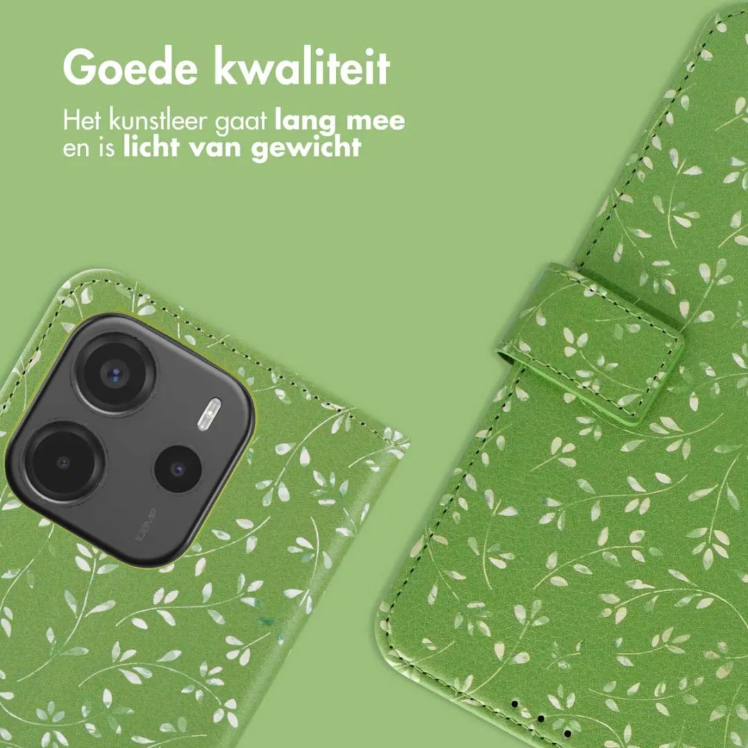 Imoshion Hoesje Xiaomi Redmi Note 14 4G - Green Flowers