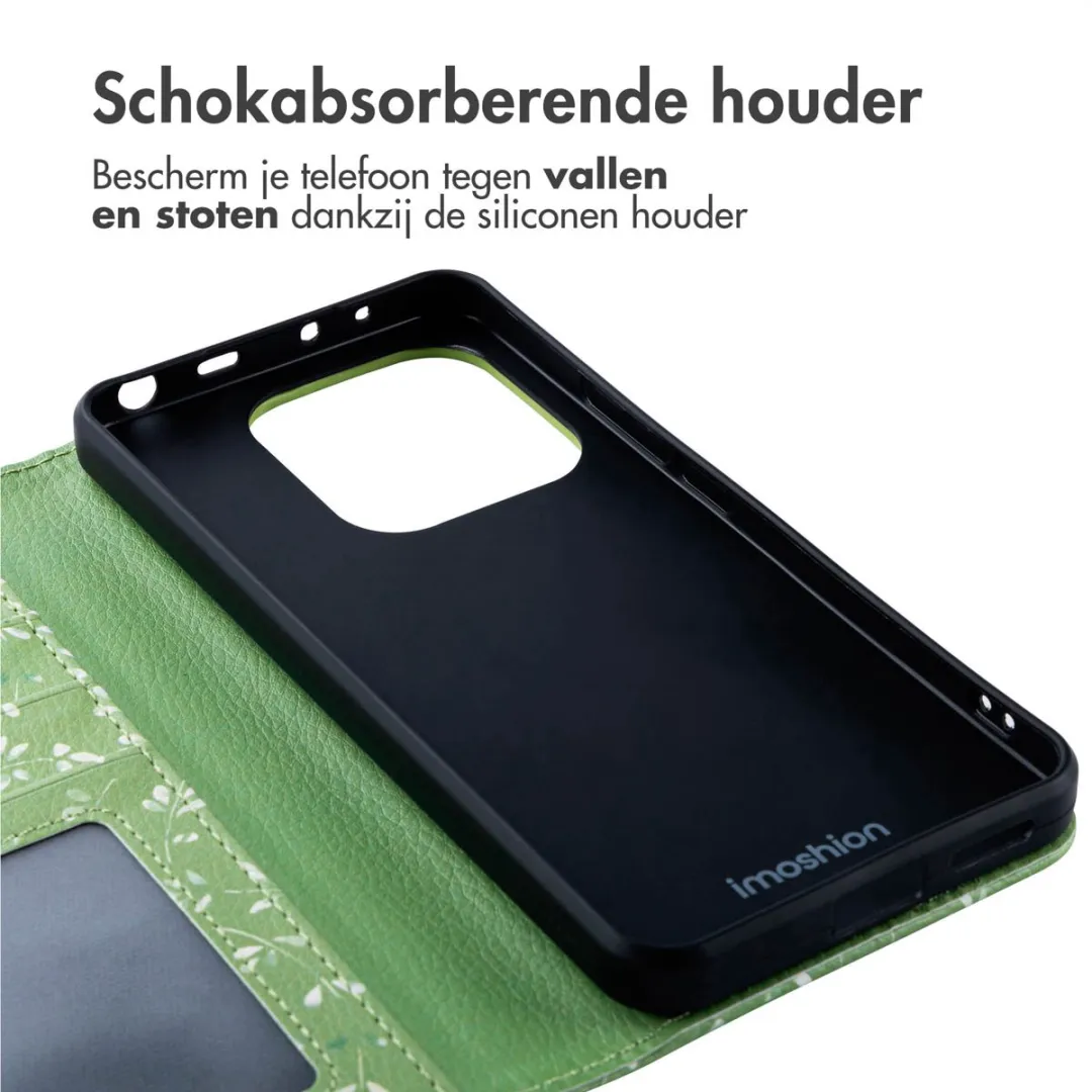 Imoshion Hoesje Xiaomi Redmi Note 14 4G - Green Flowers - afbeelding 6 van 6