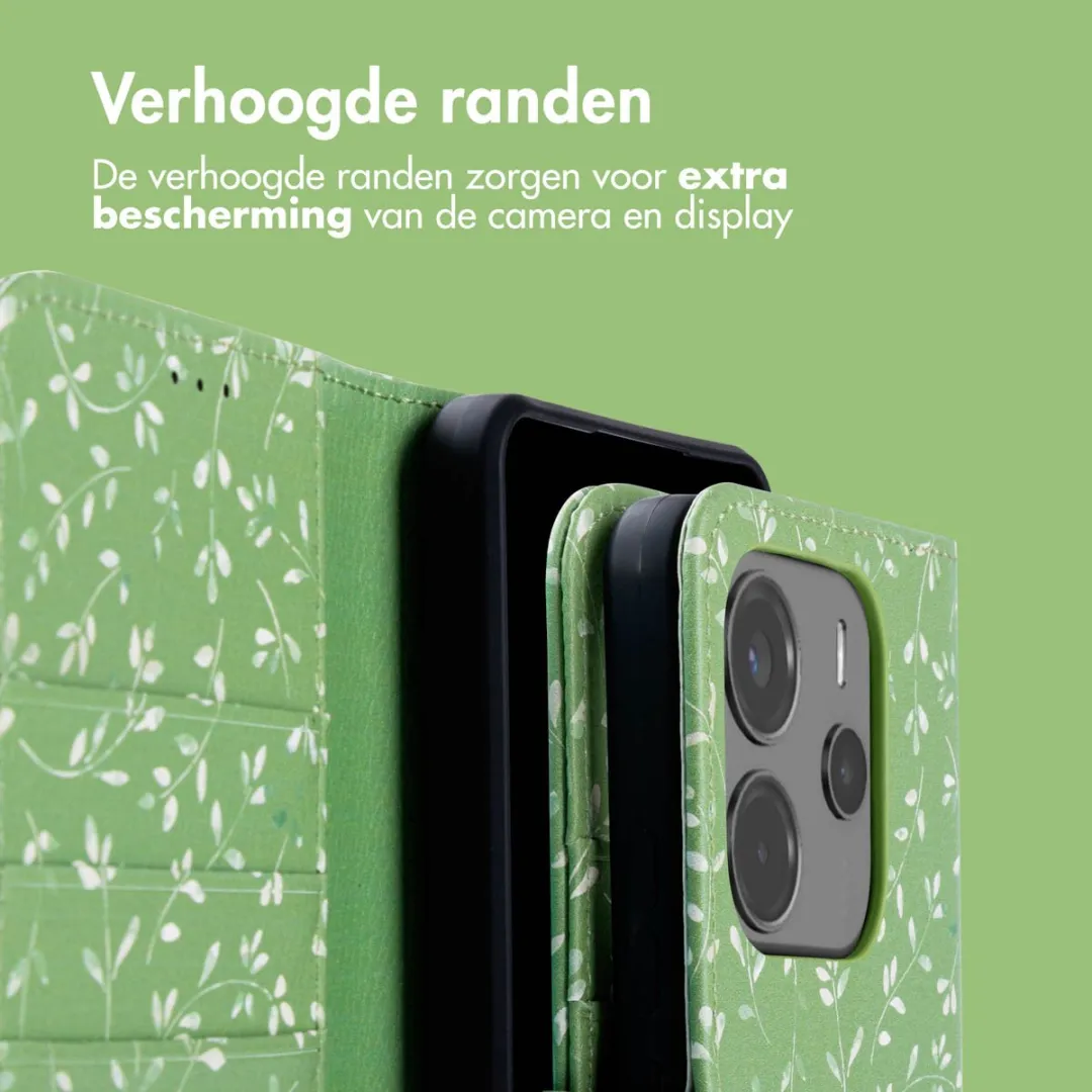 Imoshion Hoesje Xiaomi Redmi Note 14 4G - Green Flowers