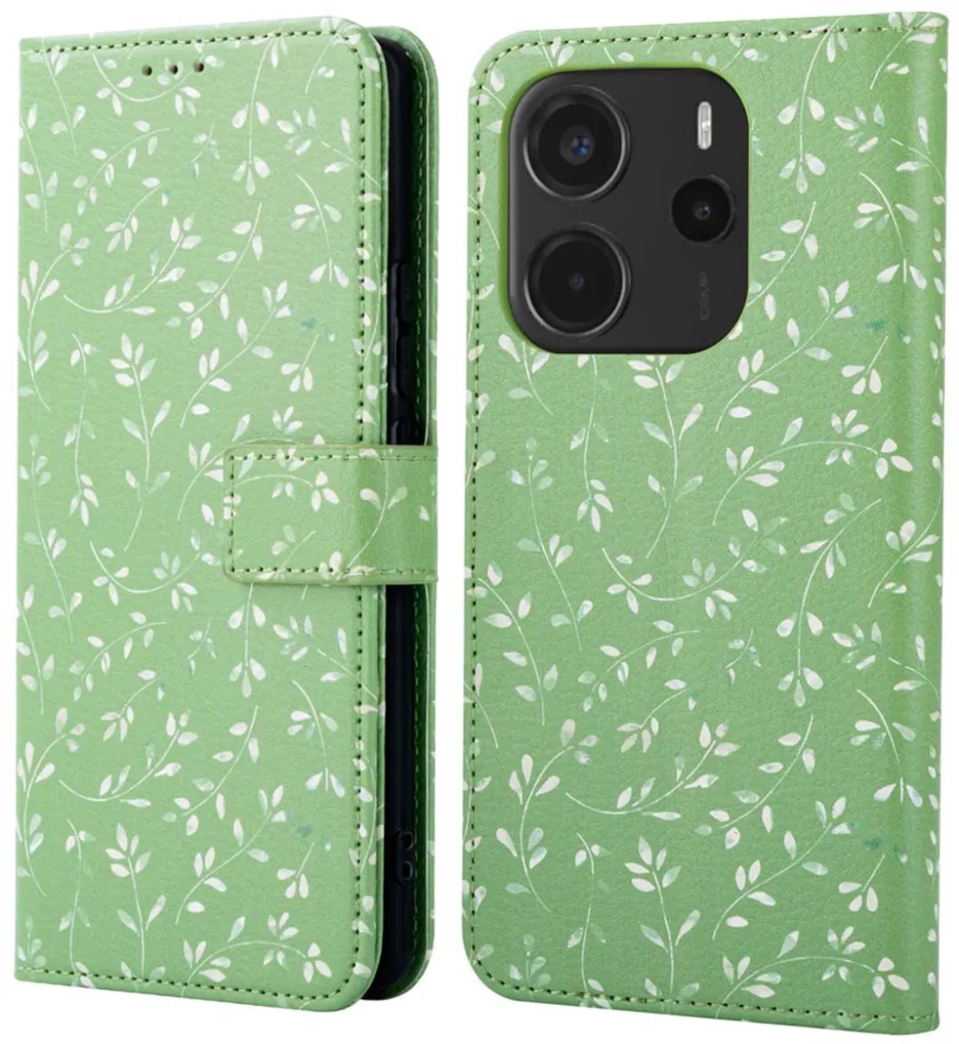 Imoshion Hoesje Xiaomi Redmi Note 14 4G - Green Flowers