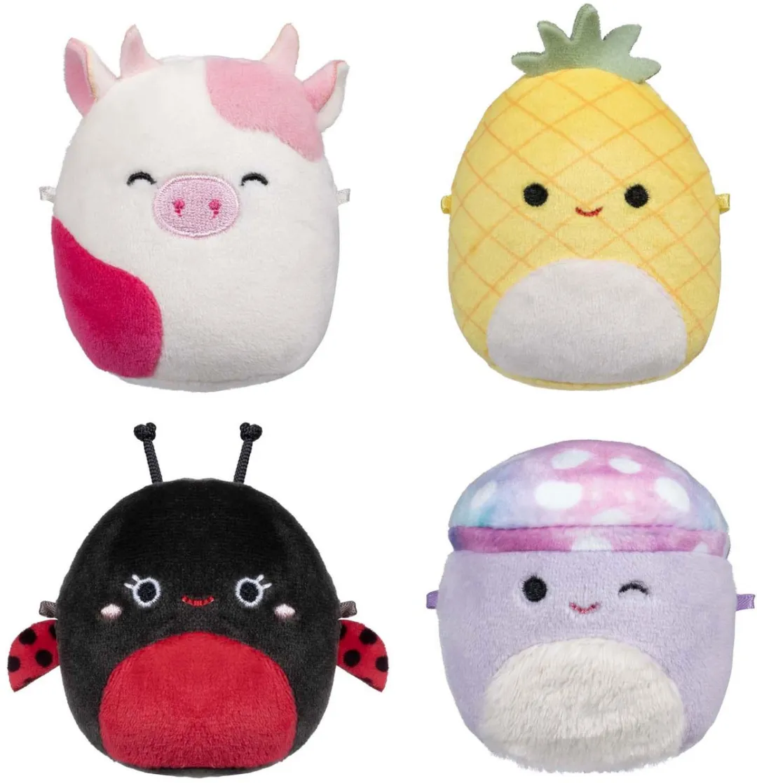 Squishmallows Micromallows Pluche Speelgoed - 6,5 cm - 4 Stuks Multicolor