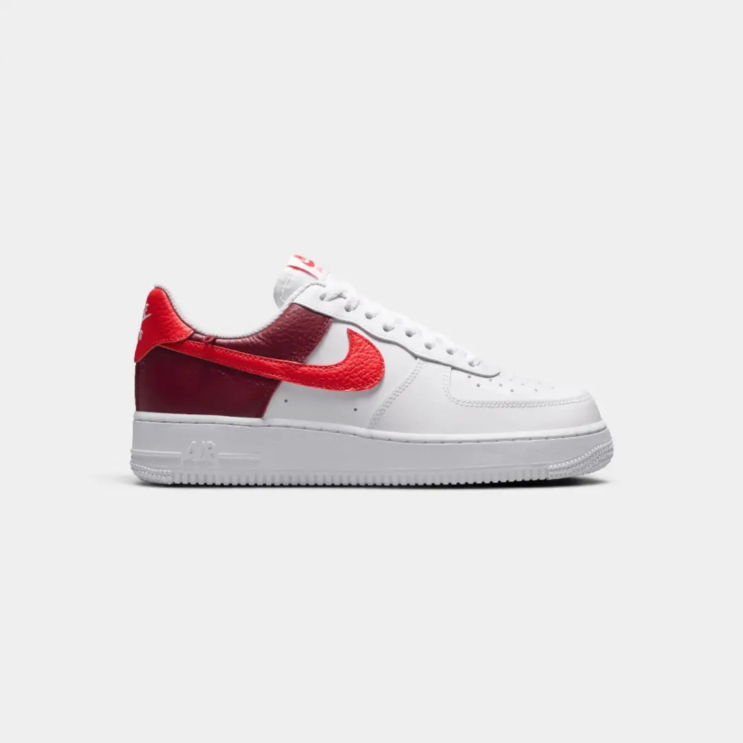 Nike Air Force 1 Low '07 White Light Crimson Gold Charm Bracelet (Women's)
