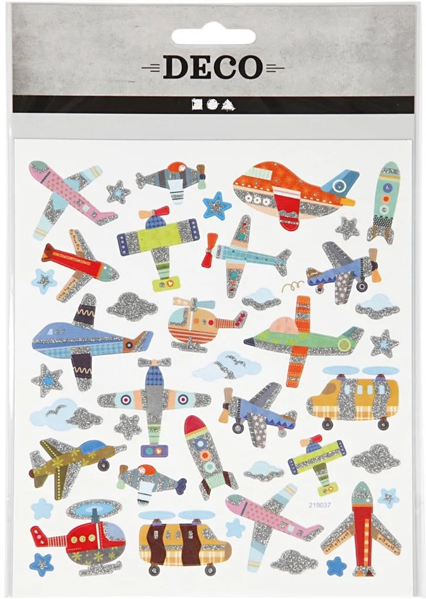 Creativ Company Vliegtuig Stickers Meerkleurig - 30+ Stickers