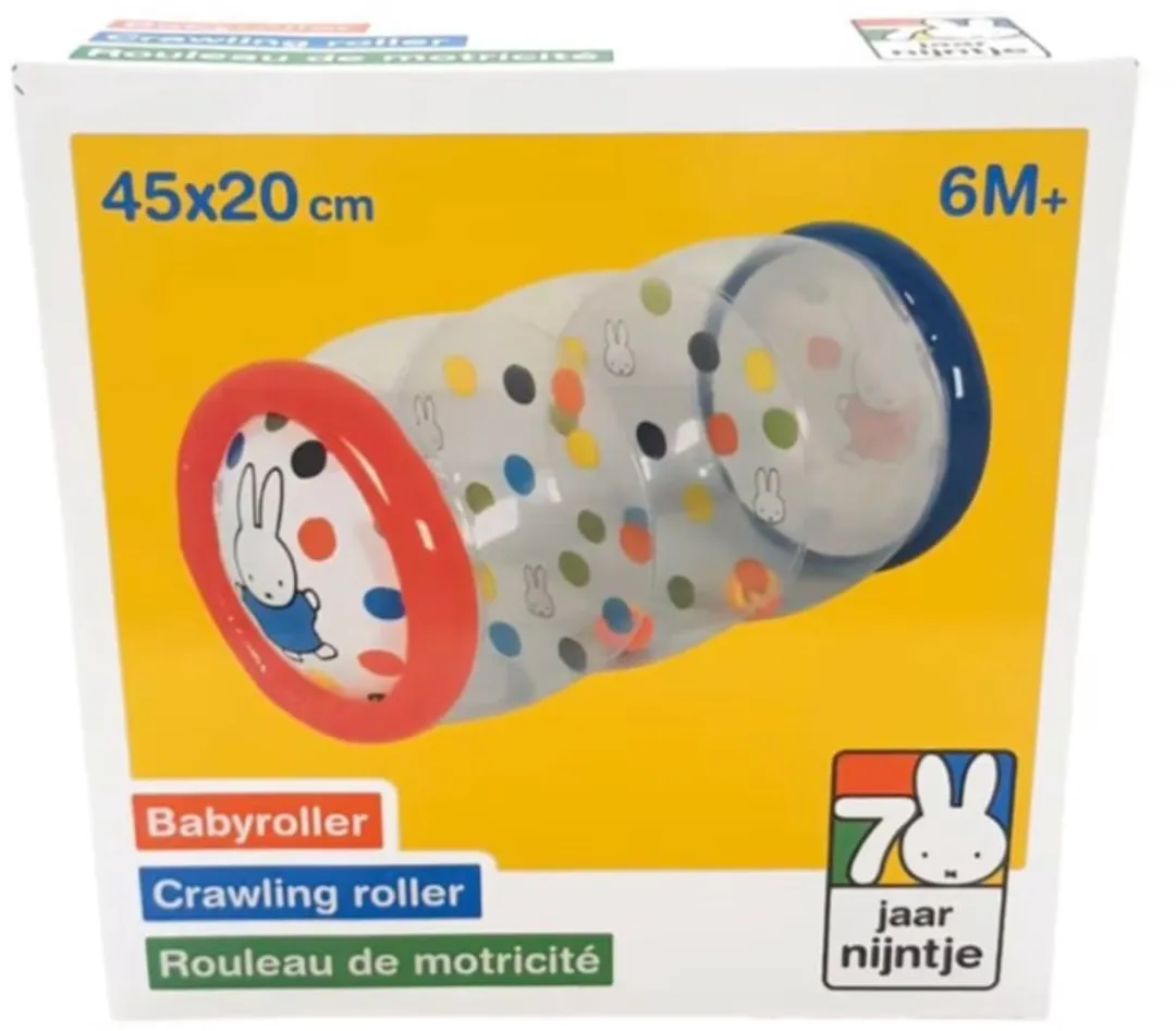Rubo Toys Nijntje Opblaasbare Babyroller - Natuurlijk Oranje/Blauw